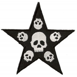 Iron-on Patch Death Punk Star