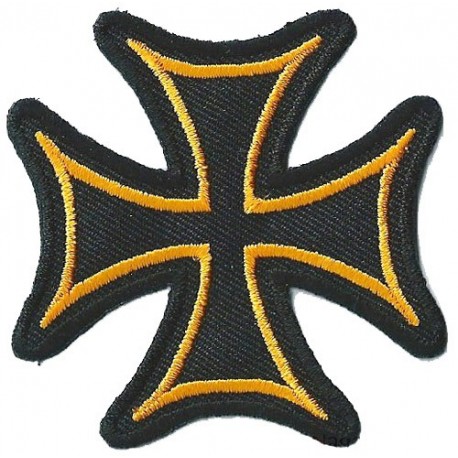 Patche écusson thermocollant Croix de Malte Croix Biker Couleurs