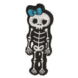 Parche termoadhesivo Blue Bow Girl Skeleton