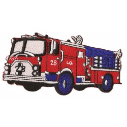 Aufnäher Patch Bügelbild Feuerwehrmann -LKW