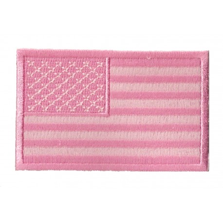 Patche drapeau USA rose