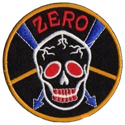 Aufnäher Patch Bügelbild Skull Zero Army Badge