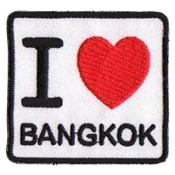 Aufnäher Patch Bügelbild I love Bangkok