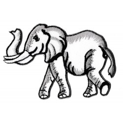 Aufnäher Patch Bügelbild Elefant