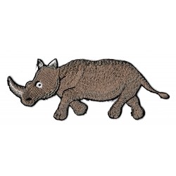 Parche termoadhesivo rinoceronte