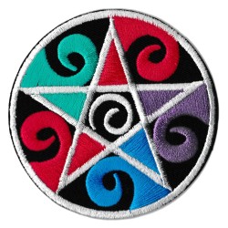 Patche écusson pentacle sorcellerie