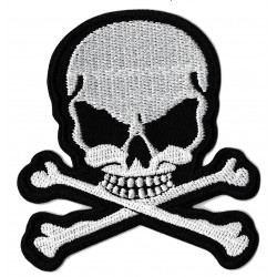 Patche écusson noir blanc  thermocollant Pirate