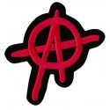 Iron-on Patch Anarchy red