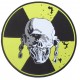 Parche trasero grande termoadhesivo cráneo nuclear radiactivo