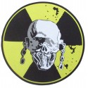 Parche trasero grande termoadhesivo cráneo nuclear radiactivo