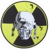 Iron-on Back Patch Skull nuclear radioactive