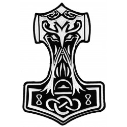 Iron-on Back Patch Thor's Hammer Mjollnir