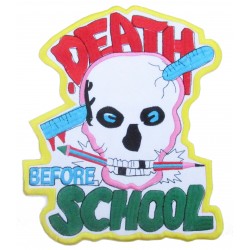 Iron-on Back Patch Death before school