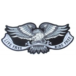 Iron-on Back Patch Live Free Ride Free