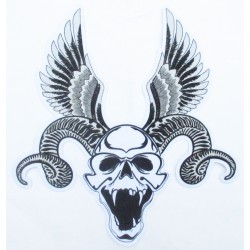 Patche dorsal tatouage crane skull Bélier