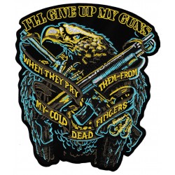 Iron-on Back Patch eagle and weapons