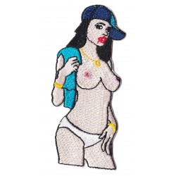 Patche écusson thermocollant Pin-Up topless