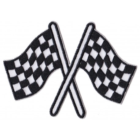 Patche écusson arrivée racing flags