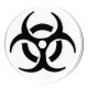 Patche écusson Biohazard blanc