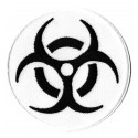 Iron-on Patch Biohazard white