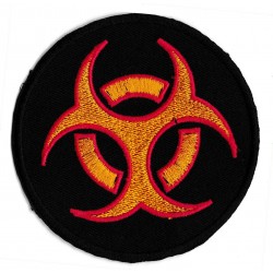 Iron-on Patch Biohazard fire