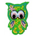 Iron-on Patch green Owl