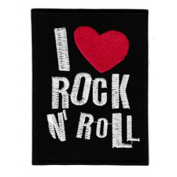 Aufnäher Patch Bügelbild I love Rock 'n' Roll