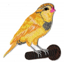 Patche écusson thermocollant oiseau jaune