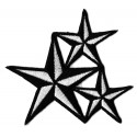 Iron-on Patch black and white stars