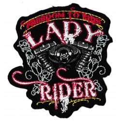 Patche écusson lady rider motard