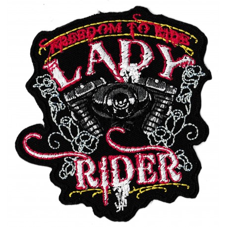 Patche écusson lady rider motard