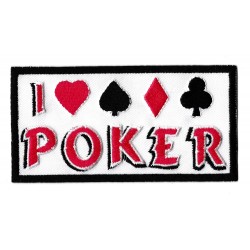 Aufnäher Patch Bügelbild I love poker