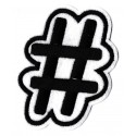 Patche écusson dièse symbole brodé 