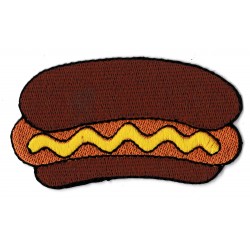 Aufnäher Patch Bügelbild Hot dog