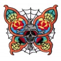 Iron-on Patch butterfly skull