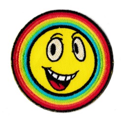 Patche écusson rainbow Smiley Arc-en-ciel