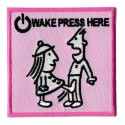 Parche termoadhesivo wake press here