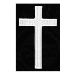 Iron-on Patch White Christian Cross