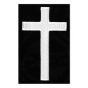 Iron-on Patch White Christian Cross