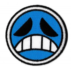 Patche écusson emoticone triste