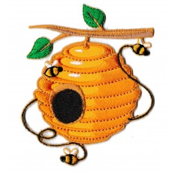 Iron-on Patch beehive honey and bees
