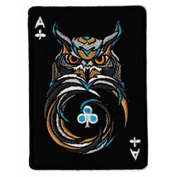 Iron-on Patch ace clubs owl