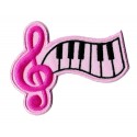Iron-on Patch Music pink piano