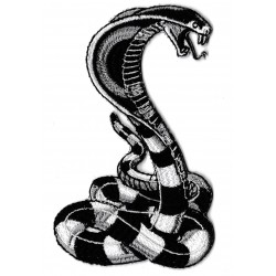 Patche écusson noir blanc Cobra