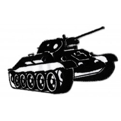 Patche écusson noir blanc char d'assaut tank panzer