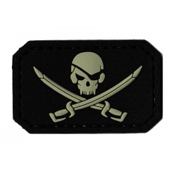 Patche PVC drapeau pirate  velcro