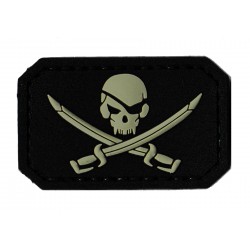 Pirate flag PVC patch