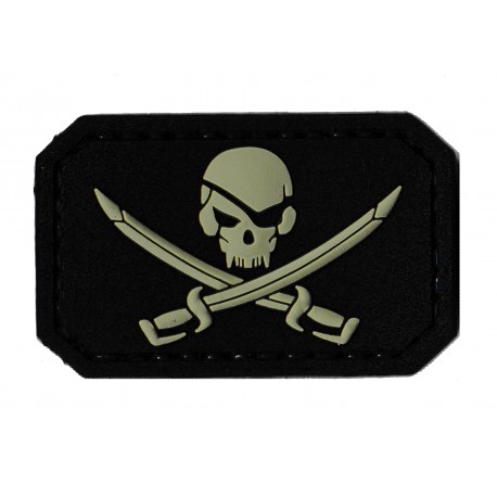 Patche PVC drapeau pirate  velcro