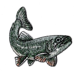 Iron-on Patch Fish fishing Trout