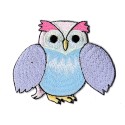 Patche écusson Hibou Chouette mauve thermocollant